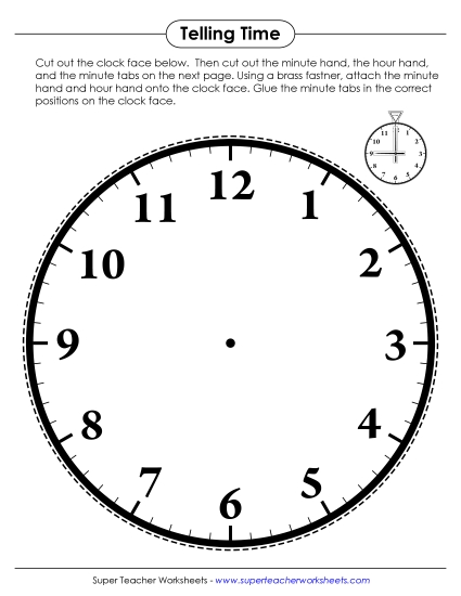 Cut-Out Clocks & Blank Clock Face Templates - Cut-Out Clock with Advanced Tabs
