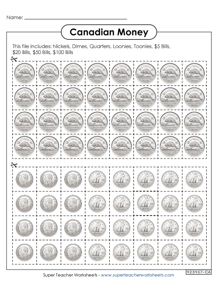 Cut-Out Coins and Bills - Cut-Out Coins and Bills 