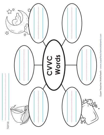 Brainstorm - CVVC Word Web (Printable PDF Worksheet)