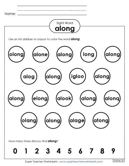 Dab or Color: Along
