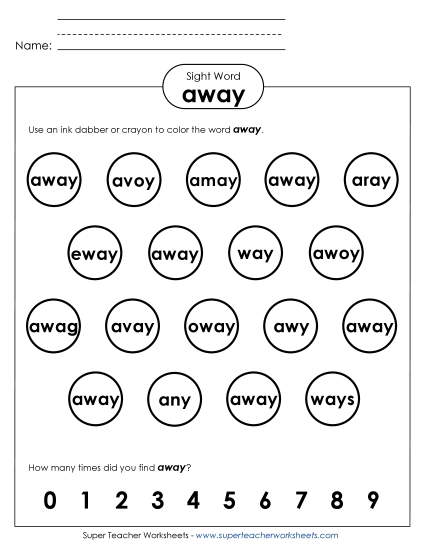 Dab or Color: Away