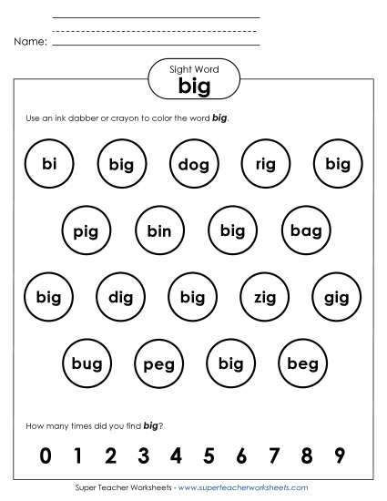 Dab or Color: Big