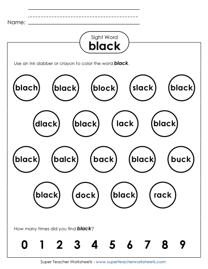 Dab or Color: Black Dab or Color: Black