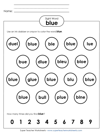 Dab or Color: Blue