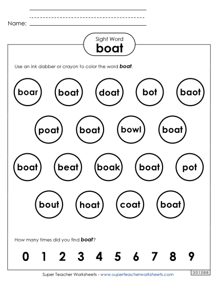 Dab or Color: Boat Dab or Color: Boat