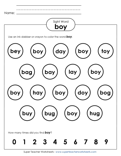 Dab or Color: Boy