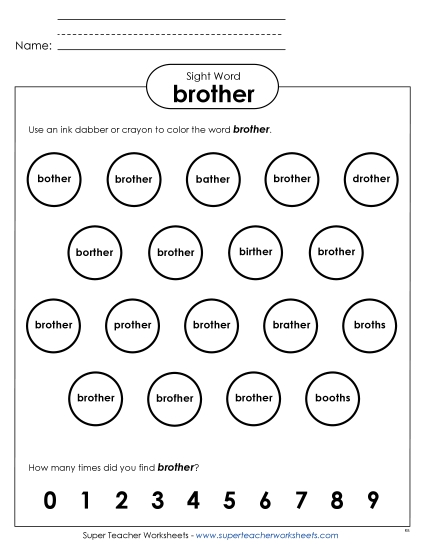 Dab or Color: Brother Dab or Color: Brother