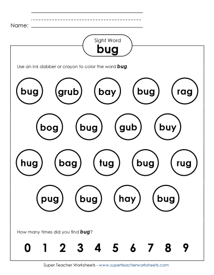 Dab or Color: Bug Dab or Color: Bug