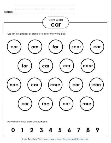 Dab or Color: Car Dab or Color: Car