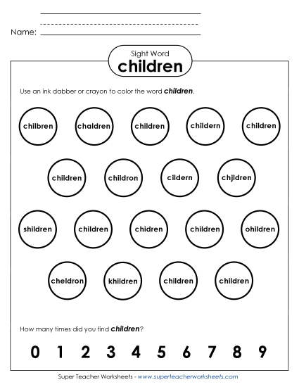 Dab or Color: Children Dab or Color: Children