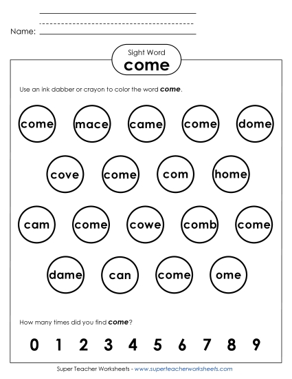 Dab or Color: Come