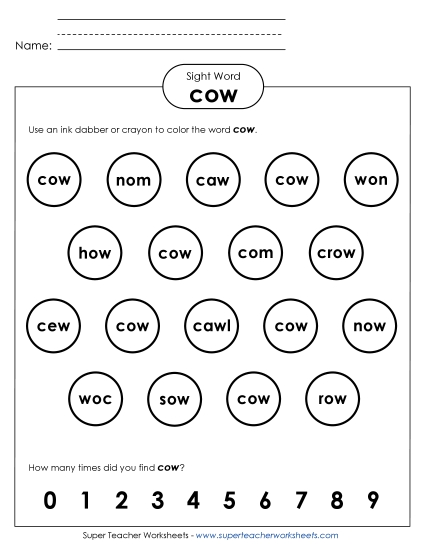 Dab or Color: Cow