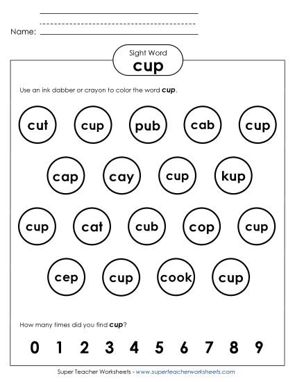 Dab or Color: Cup