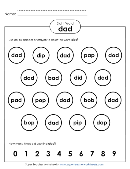 Dab or Color: Dad