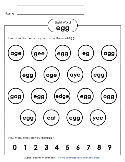 Dab or Color: Egg