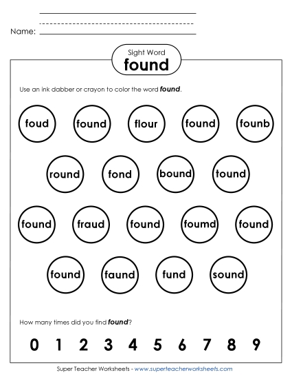 Dab or Color: Found Dab or Color: Found