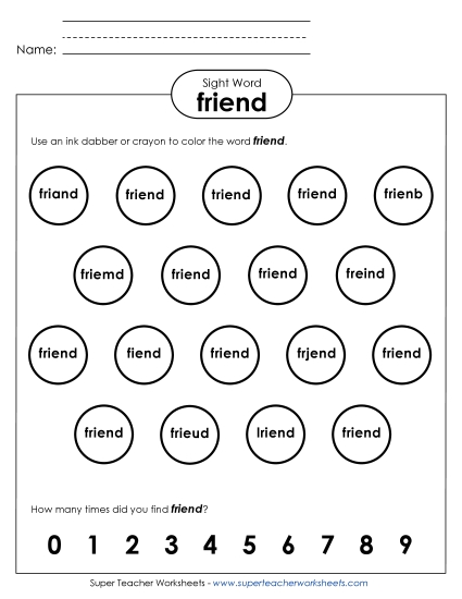 Dab or Color: Friend Dab or Color: Friend