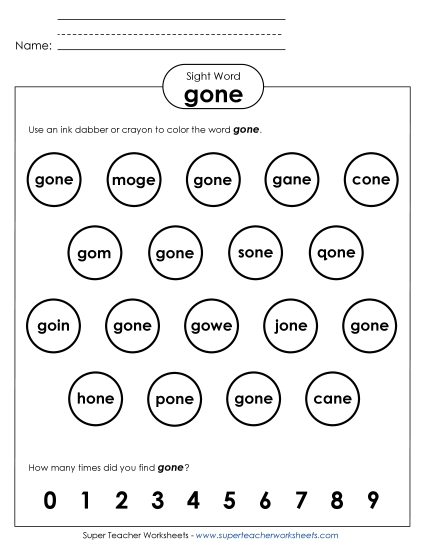 Dab or Color: Gone Dab or Color: Gone
