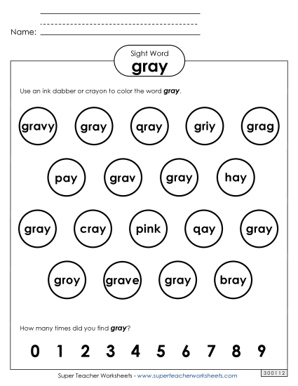 Dab or Color: Gray Dab or Color: Gray