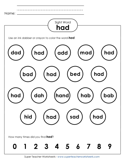 Dab or Color: Had Dab or Color: Had