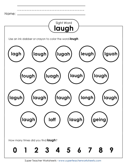 Dab or Color: Laugh Dab or Color: Laugh