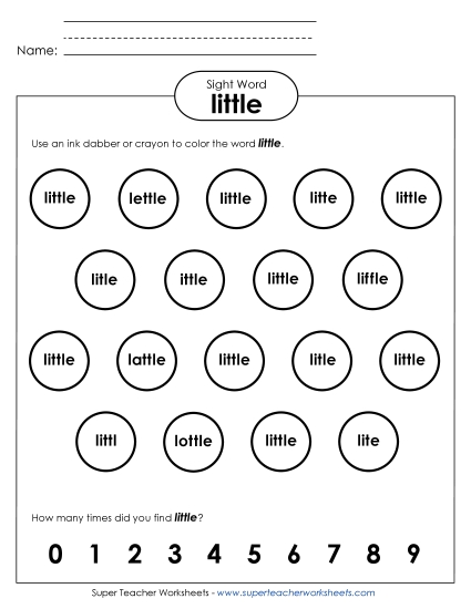 Dab or Color: Little