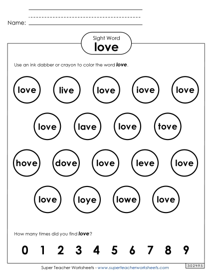 Dab or Color: Love Dab or Color: Love