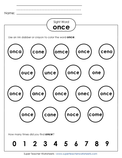 Dab or Color: Once Dab or Color: Once