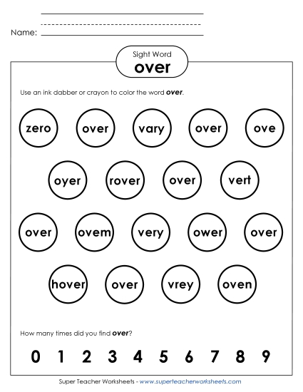 Dab or Color: Over Dab or Color: Over