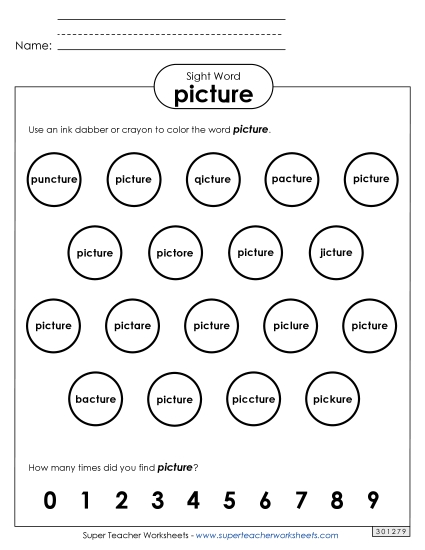 Dab or Color: Picture Dab or Color: Picture
