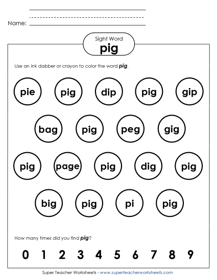 Dab or Color: Pig