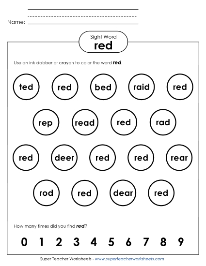 Dab or Color: Red Dab or Color: Red