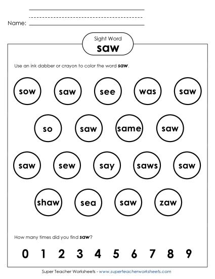 Dab or Color: Saw Dab or Color: Saw