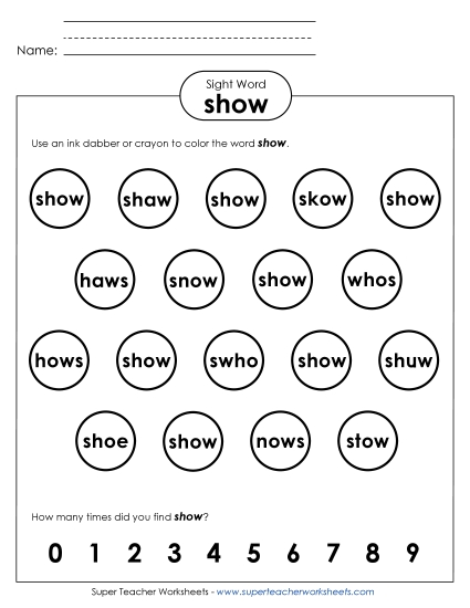 Dab or Color: Show Dab or Color: Show