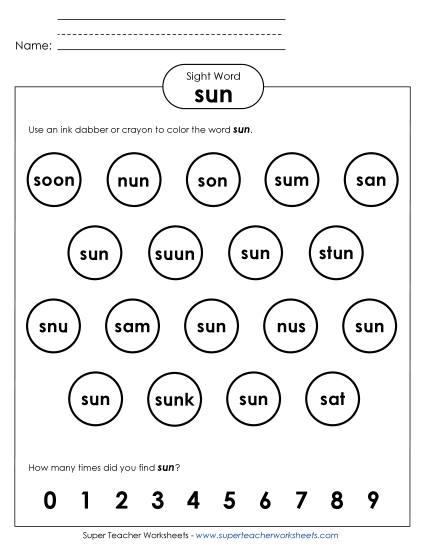 Dab or Color: Sun Dab or Color: Sun