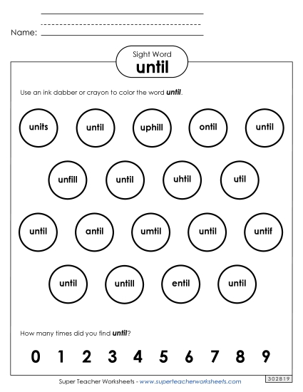 Dab or Color: Until Dab or Color: Until