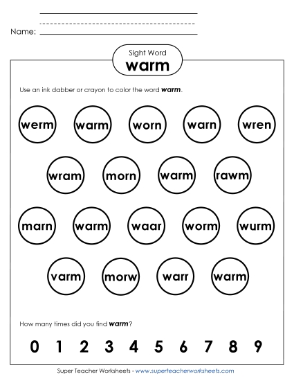Dab or Color: Warm Dab or Color: Warm