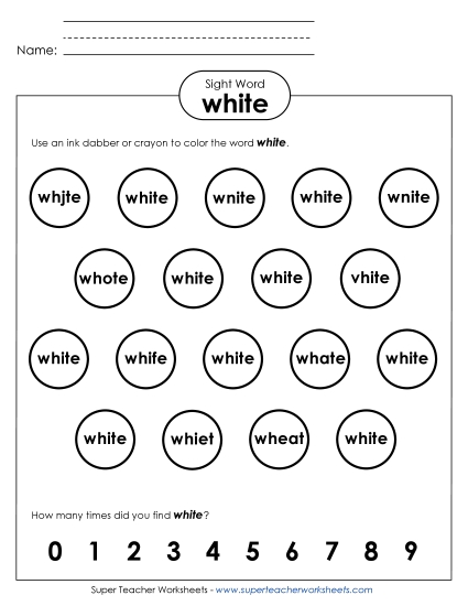 Dab or Color: White Dab or Color: White