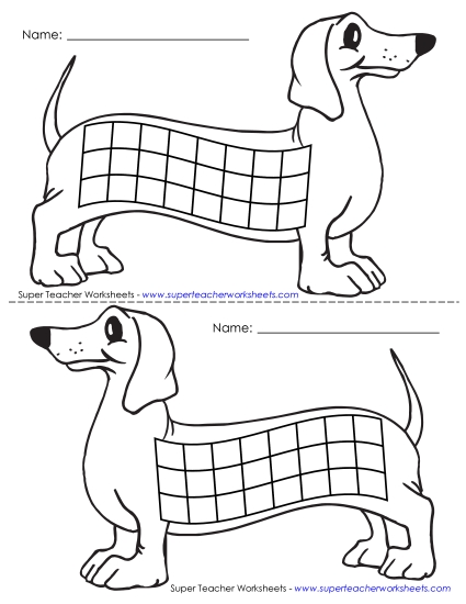 Small Charts - Dachshund Chart (Black & White) Small Charts - Dachshund Chart (Black & White)