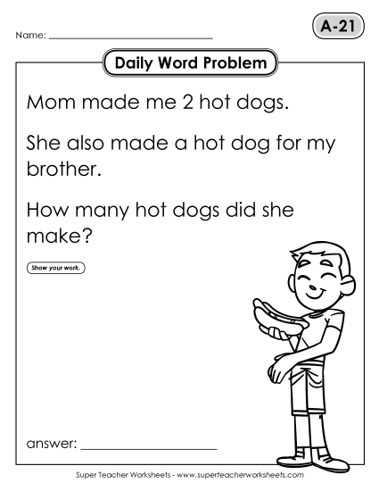 Daily Word Problems A-21 through A-25