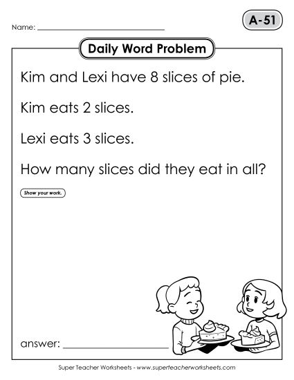 Daily Word Problems A-51 through A-55