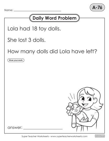 Daily Word Problems  A-76 through A-80