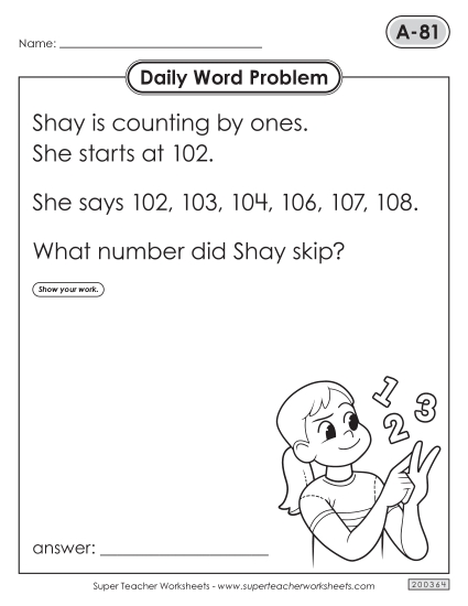 Daily Word Problems A-81 through A-85 Daily Word Problems A-81 through A-85