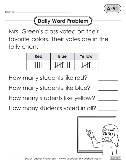 Daily Word Problems A-91 through A-95 Daily Word Problems A-91 through A-95