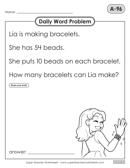Daily Word Problems  A-96 through A-100