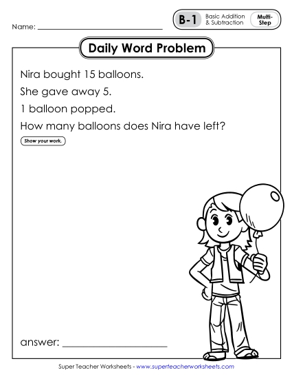 Daily Word Problems B-1 through B-5