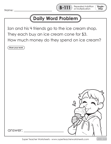 Daily Word Problems  B-111 through B-115