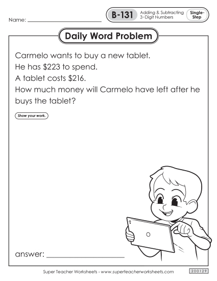Daily Word Problems  B-131 through B-135