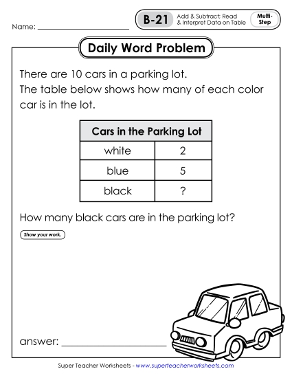 Daily Word Problems B-21 through B-25