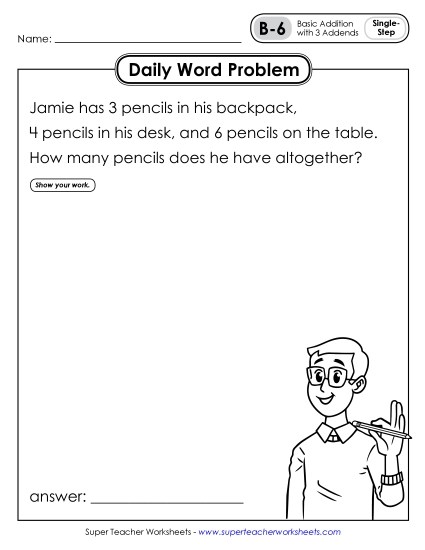 Daily Word Problems B-6 through B-10